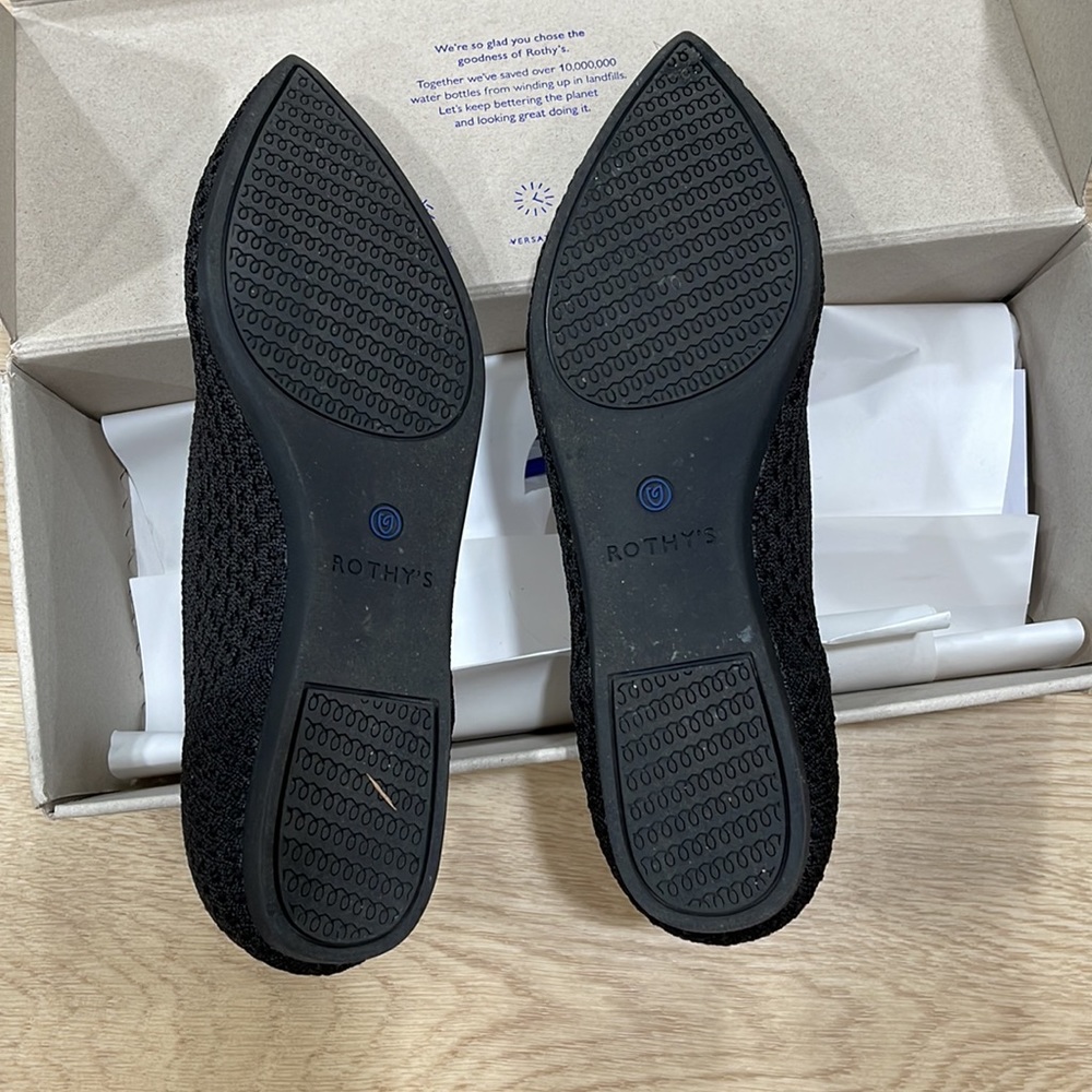 Rothy Black Solid The Point Flats - image 3